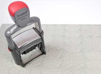 Lasergravierter Stempel